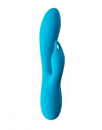 Vibromasseur rabbit bleu Dual Vibrator V2 Virgite