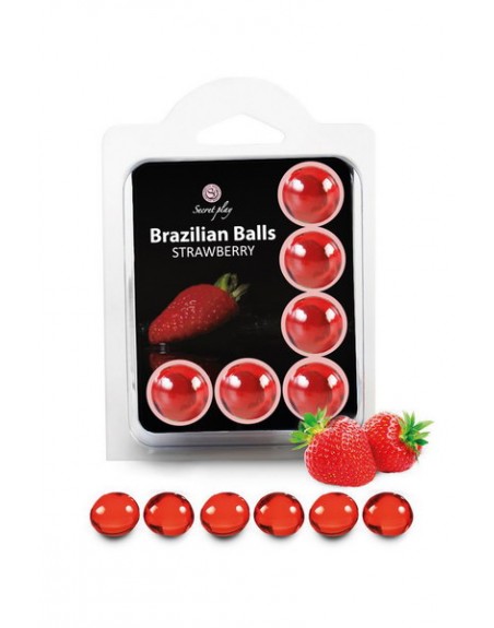 6 BRAZILIAN BALLS FLAVOR STRAWBE