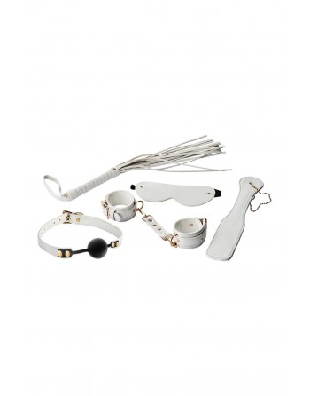 Kit 5 pièces BDSM soft simili cuir Blanc