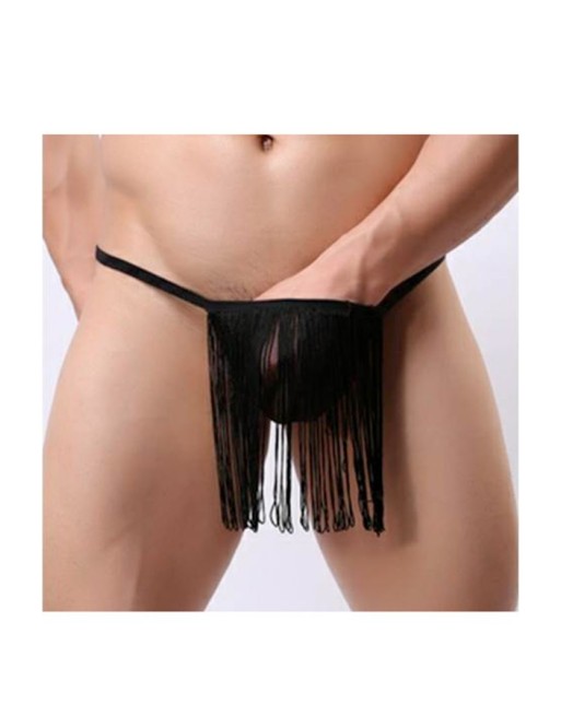 STRING HOMME RESILLE NOIR T.U