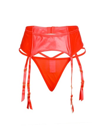 PORTE_JARRETELLES +STRING WETLOOK ROUGE