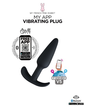 My App Vibrating Plug Black