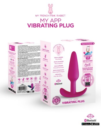 My App Vibrating Plug Fushia