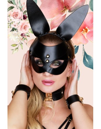 Masque Lapin noir et doré