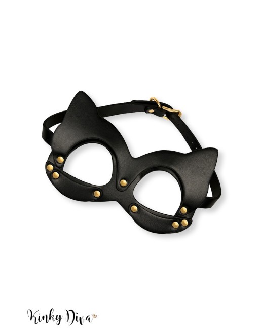 Masque yeux Chat noir et doré