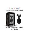 My Silicone HEART Plug SMALL WHITE GEM