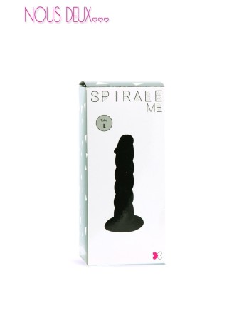 Dildo Spirale Me gode ventouse L noir