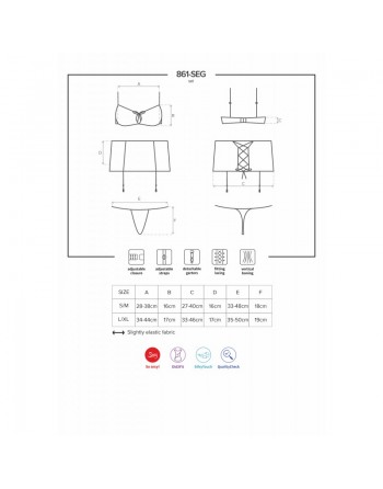 861-SEG-5 Ensemble 3 pcs - Cerise 