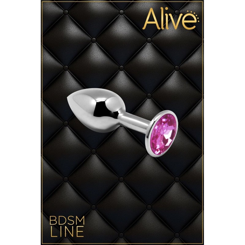 Metal Butt Plug Argent/Rose M Metal Butt Plug Argent/Rose M