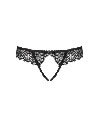  lingerie sexy : string ouvert noir contica obsessive