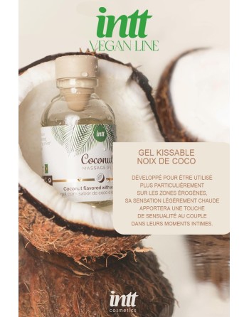 Gel massage effet chaud Coconut végan unisex