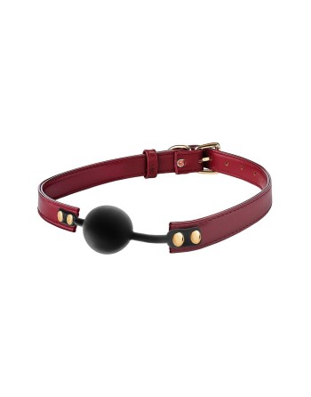 Boule Bâillon simili cuir Rouge Bordeaux