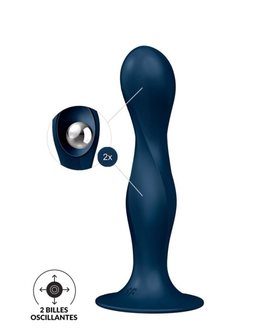 Gode anal et vaginal double ball r Satisfyer bleu