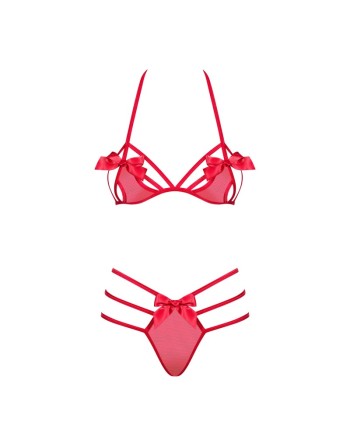 ensemble rouge de la marque obsessive lingerie