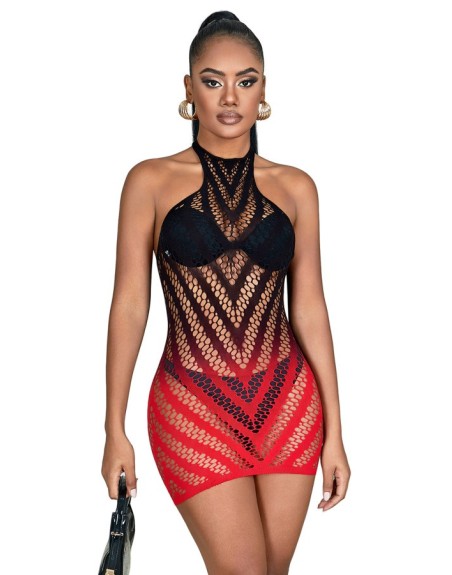 Robe en résille dos nu