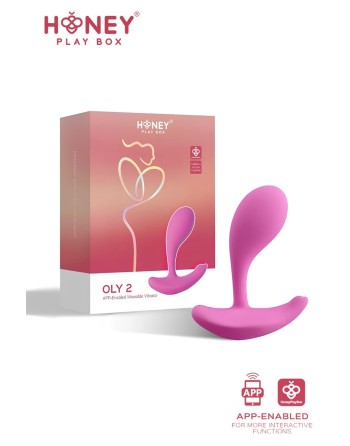 Oly 2 rose Stimulateur Point G et clitoris connecté smartphone USB