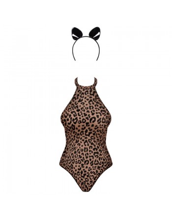 body leocatia en imprimé animal de la marque de lingerie obsessive