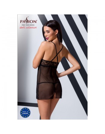 nuisette sexy noire quentris de la marque de lingerie passion