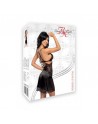 nuisette noire en satin et dentelle de la marque beauty night