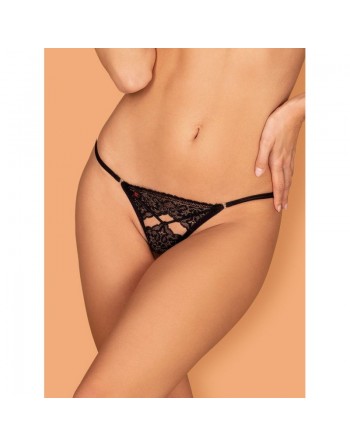 meshlove string ouvert noir d'obsessive