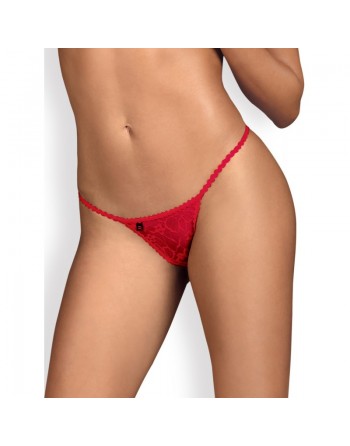 string rouge sexy et élégant hetea de la marque obsessive en dentelle