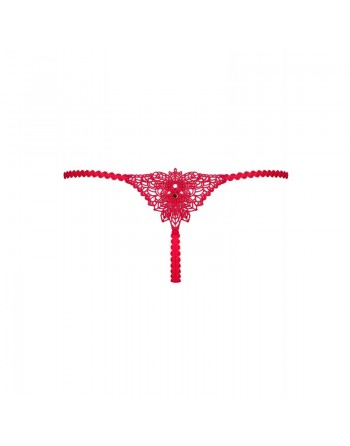 string rouge sexy et élégant hetea de la marque obsessive en dentelle