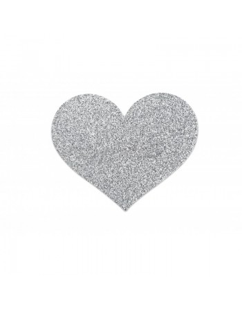 Flash - Cache tétons Coeur - Argent