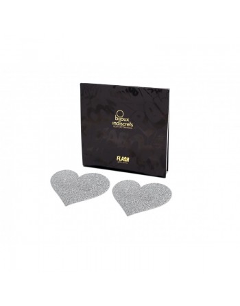 Flash - Cache tétons Coeur - Argent